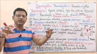 Fibrinolytics or Thrombolytic Part01  Classification amp Mechanism of Action of Fibrinolytics [upl. by Farl]