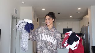 YoungLA TryOn Haul  Camo sets Pjs Athleticwear Skims dupe [upl. by Laniger190]