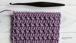 Crossed Double Crochet Stitch  How to Crochet [upl. by Catto]