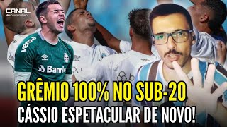 🔵🧤 CÁSSIO ESPETACULAR PEGA PÊNALTI E GRÊMIO SEGUE 100 NO BRASILEIRÃO SUB20 [upl. by Tennek]