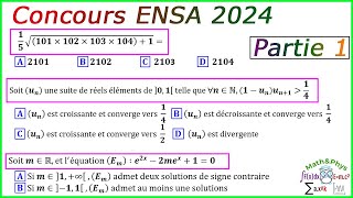 Concours ENSA  Préparation Concours ENSA  Concours ENSA 2024  Partie 1 [upl. by Holofernes]