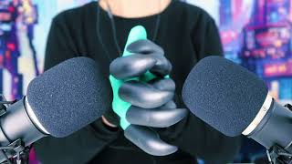 ASMR  soft amp scratchy GLOVE SOUNDS  Fluffy Garden Latex Gloves Touching Scratching Mic no talking [upl. by Acinemod]