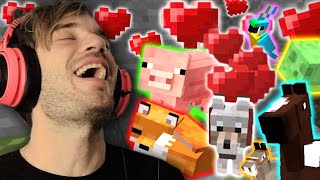 PewDiePie Making Friends in Minecraft for 7 Minutes Straight SVEN JÖERGEN ROLF [upl. by Anairuy757]