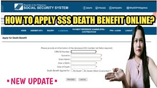 How to apply SSS DEATH BENEFIT CLAIM ONLINE 2022 UPDATE [upl. by Margaretta]