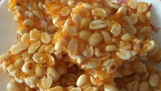 Peanut Chikki Recipe  Moongphali sugar Chikki  Homemade Moongphali Chikki Recipe in Hindi [upl. by Donavon]