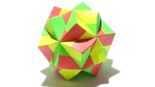 How To Make An Origami Two Thirds Sonobe Icosahedron Meenakshi Mukerji [upl. by Einomrah359]