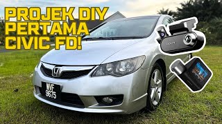 PROJEK PERTAMA CIVIC FD JOM DIY PASANG DASHCAM DDPAI DDPAIdashcam DDPAIN5dual [upl. by Sarat]