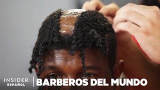 Texano experto en prótesis capilares para hombres  Barberías de todo el mundo  Insider [upl. by Aivle]