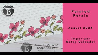 Painted Petals August 2024 Important Dates Calendar [upl. by Lehsar776]