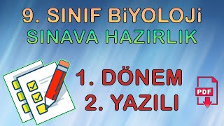 9 Sınıf Biyoloji 1 Dönem 2 Yazılıya Hazırlık  PDF [upl. by Yaj23]