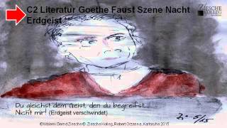 C2 Literatur Goethe Faust Zitate Szene Nacht Erdgeist [upl. by Anaigroeg97]