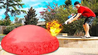 GIANT WUBBLE BUBBLE vs FLAMETHROWER [upl. by Eilrahs]