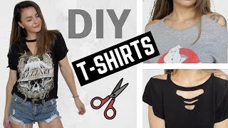 DIY Distressed Cut Out TShirts ✂️  Owlipop [upl. by Barbara-Anne]