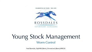 Suffolk Horse Society Webinar  Dr Fred Barrelet talks about Youngstock Management and Worm Control [upl. by Sral671]