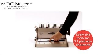 Magnum Duo MMDCW and MMDWW Comb amp Wire Binding Machines [upl. by Aveer195]