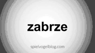 How To Pronounce Zabrze [upl. by Silber]