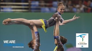 HIGHLIGHTS  2016 Acrobatic Worlds Putian CHN – Womens Groups  We are Gymnastics [upl. by Jenette]