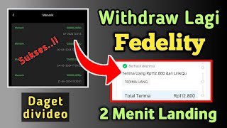 Produk Baru Siap Lounching Di Fedelity  WD Ke Empat Landing Dengan Sempurna ke Akun DANA [upl. by Alyehc]