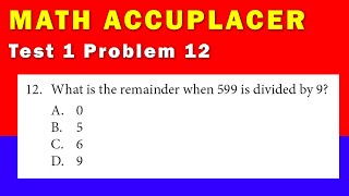 Math Accuplacer  Test 1 Problem 12 [upl. by Estele457]