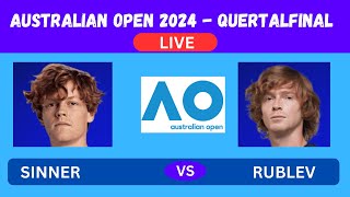 SINNER vs RUBLEV  AUSTRALIAN OPEN QUARTERFINAL 2024  LIVE  PLAYBYPLAYLIVESTREAM  TENNIS TALK [upl. by Asen]