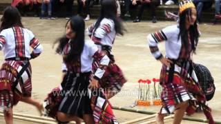 Indian girls dance Fusion Cheraw Solakia and Sarlamkai dances [upl. by Yenahteb996]