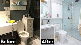 See This Small Condo Bathroom Transform Into A Luxe AtHome Spa [upl. by Chadwick]