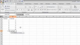 Funkcja SUMA i autosumowanie w Excelu [upl. by Adnolor25]