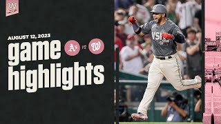 As vs Nationals Game Highlights 81223  MLB Highlights [upl. by Tuesday]