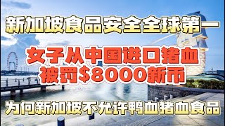 【新加坡食品安全排名全球第一】女子从中国进口猪血，被罚8000没收！为何新加坡不允许血制食品上餐桌？ [upl. by Aicnerolf]