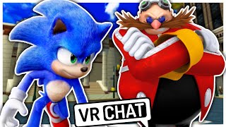 Movie Sonic Meets Modern Eggman In VRCHAT [upl. by Janerich]