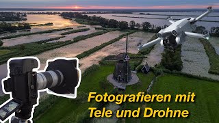 Sonnenaufgang in den Niederlanden  Fotografieren mit Teleobjektiv und Drohne  DJI Mini 3 [upl. by Lewan]