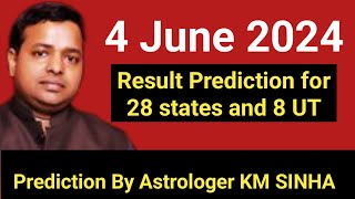 Result prediction for 28 stats and 8 UT on 4 June 2024 By Astrologer KM SINHA [upl. by Carmela]