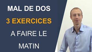 3 exercices à faire le matin pour soulager son mal de dos [upl. by Natanoj]