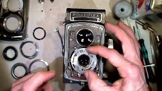 Repair Rolleiflex T 75mm 135 slow gear problemMotion Lapse film [upl. by Hochman]