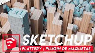 Curso de Sketchup  Plugin Flattery   Para hacer maqueta con el 3D [upl. by Netti]