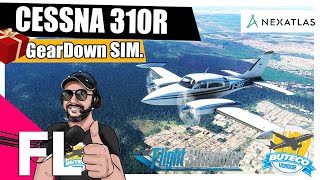 FLIGHT FS2020  VOO TESTE COM CESSNA 310R Milviz  PIRACICABA para ARARAS via RIO CLARO VFR [upl. by Eugirne]