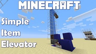 Minecraft 115  Simple Item Elevator [upl. by Reta9]