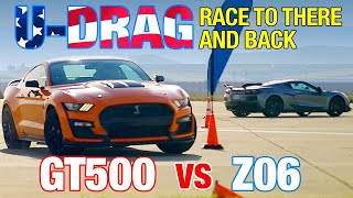 UDRAG 2023 Corvette Z06 vs 2020 Shelby GT500 [upl. by Natrav]