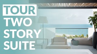 Finest Playa Mujeres TwoStory Rooftop Terrace Suite w Pool Tour [upl. by Whitver]