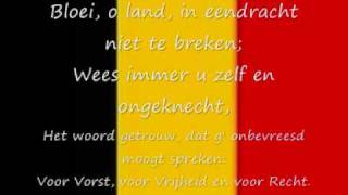 Belgisch volkslied  De Brabançonne lyrics [upl. by Nosnev]