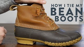 How to Tie Bean Boot Laces  How to Tie an Eastland Knot [upl. by Eissed]