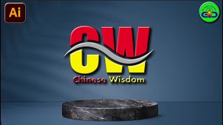 CW Chinese Wisdom Logo Design in Adobe Illustrator Tutorial  Bangla  Graphic Design [upl. by Reaht]