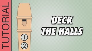 Deck the Halls 🎅🏻 Recorder Notes Tutorial 🎅🏻 Christmas Songs [upl. by Zandra773]