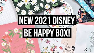 NEW 2021 Disney Be Happy Box  Mickey amp Minnie plus Florals  The Happy Planner [upl. by Ahsaten]