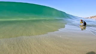 Scoring GLASSY jello waves with NO paddle out [upl. by Macdermot318]