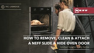 How To Remove Clean and ReAttach A Neff Slide and Hide Oven Door [upl. by Ayanej995]