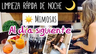 Limpieza de Noche Con sugerencias para Mantener tu casa 🏠 ✨Limpia  Mimosas al día siguiente clean [upl. by Moser659]