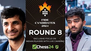 FIDE CANDIDATES 2024 DAY 8  VIDIT vs GUKESH PRAGG vs FIROUZJA [upl. by Jo]