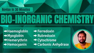 Revise Bioinorganic Chemistry in 30 minutes  with Solved Problems  CSIR NET [upl. by Hattie195]