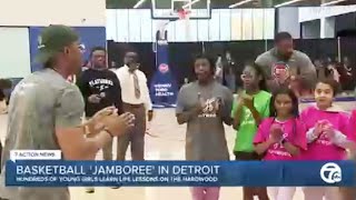 Playworks Michigan Girls Basketball Jamboree on ABC 7 Detroit [upl. by Ardelle566]